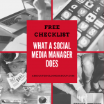 What exactly does a social media manager do on a daily, weekly, monthly basis? Here are our thoughts, and a FREE checklist! #socialmedia #marketing #entrepreneur #smm